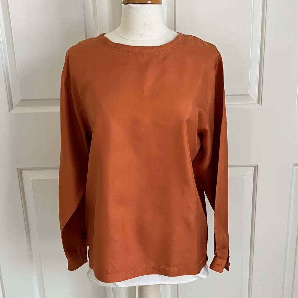 VTG Richard Malcolm Burnt Orange Long Sleeve Women's Top
